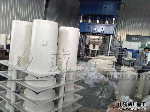 玻璃钢华夫板模压成型液压机使用现场